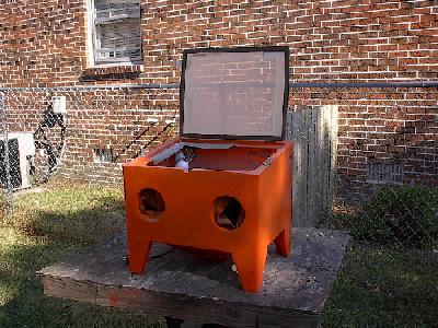 One of
Harbor Freight's portable blast cabinets