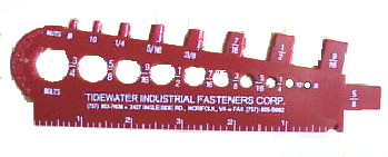 SAE bolt gauge