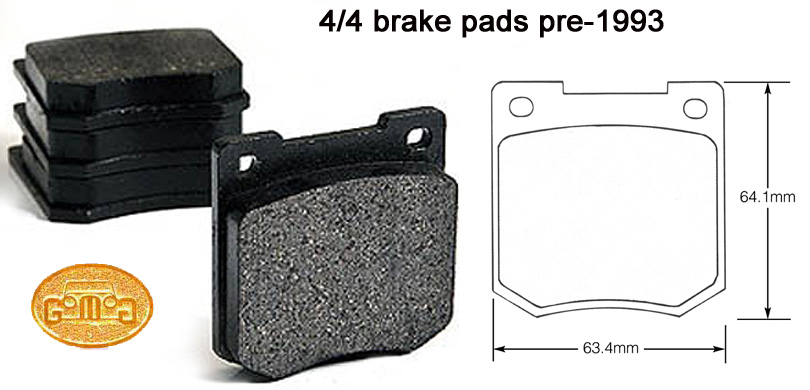 Morgan Pre-1993 Brake Pads 4/4 +4